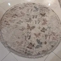 قالیچه گرد گل برجسته..