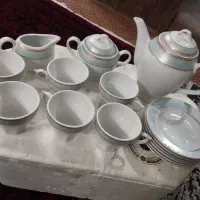 دو دست صبحانه قهوه خوری آکبند با جعبه چینی