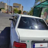 ماشین پراید سفید مدل 92 دوگانه شرکتی دو لکه رنگ