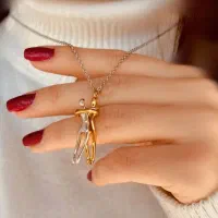 گردنبند عاشقانه طرح بغل
