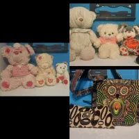 فروش عروسک های بچه گونه و ۲ عدد کیف