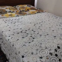 رو تختی رومیزی  قلاب بافی