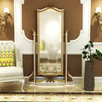 آینه قدی و ایستاده تمام چوب راش|آینه|تبریز, |دیوار