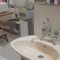 سنگ و روشویی وشیر با آینه کامل