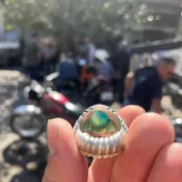 انگشتر نقره عقیق سبز آبی|جواهرات|تهران, فلاح|دیوار