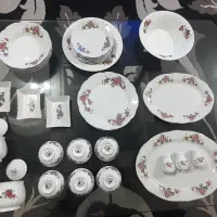چینی گل سرخی انتیک و قدیمی|ظروف سرو و پذیرایی|بندرعباس, |دیوار