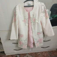 مانتو مجلسی پاییزه نو گلدوزی شده با آستر