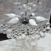 لوستر کریستالی ۱ عدد|لوستر و چراغ آویز|رشت, کوی مهر|دیوار