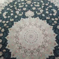 فرش دوازده متری سرمه ای گل برجسته