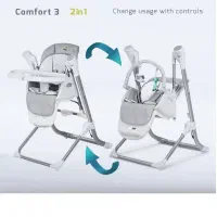 صندلی غذا 3 کاره تاب شو - موزیکال جیکل - کامفورت 3