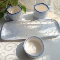 ماگ و ست سرامیکی دست‌ساز با طرح دلخواه|ظروف سرو و پذیرایی|اصفهان, سودان|دیوار