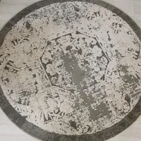 قالیچه گرد آنجل فرش کاشان برجسته