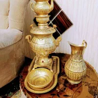 سماور برقی قلم کاری برنج اصل اصفهان
