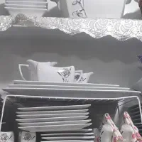 سرویس چینی گل برجسته ۱۲نفره