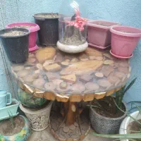 میز چوبی گرد و مربع