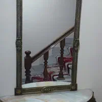 میز کنسول و آیینه برنجی