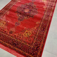 فرش ترنج دار قرمز لاکی مشکی ذغالی مدرن|فرش|تهران, ایرانشهر|دیوار