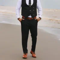 ست کامل کت شلوار همراه با کفش و کمر بند