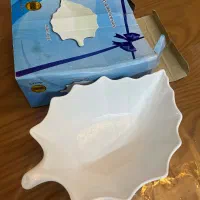 کاسه سرامیکی/میوه خوری کریستال خارجی نو با جعبه