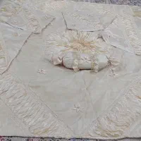 ست کامل سرویس روتختی ترک ساتن نگین دار