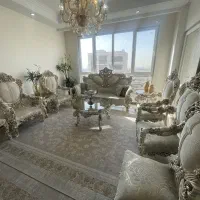مبل استیل همراه آینه، کنسول و ساعت قدی و جلومبلی
