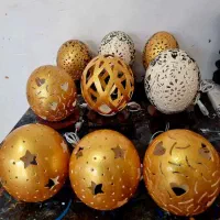 شبکه بری و نقاشی روی تخم شترمرغ