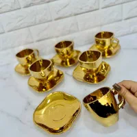 فنجان طلایی میوه خوری شیرینی خوری