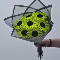 دسته گل مخملی آفتاب گردان|گل مصنوعی|مریوان, |دیوار