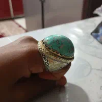 فروش یک عدد انگشتر فیروزه درشت دورطلا|جواهرات|گرگان, |دیوار