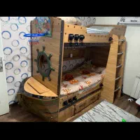 تخت دوطبقه نوجوان.تم کشتی وایکینگ