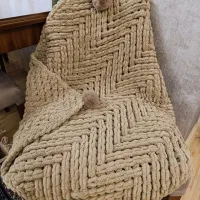 پتو پافی ترک دست باف نوزاد وکودک نرم ولطیف ومخملی|رختخواب، بالش، پتو|تبریز, |دیوار