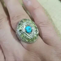 انگشتر نقره فیروزه زبر جد