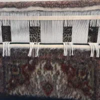 فرش زرع نیم گل کرمان دستبافت