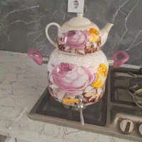 کتری قوری روی گازی