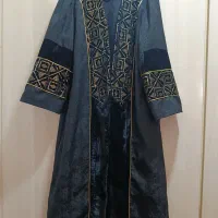 مانتو بلند مخمل مجلسی سوزن دوزی شده شیک