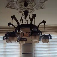 لوستر چوبی ۶ شاخه زیبا