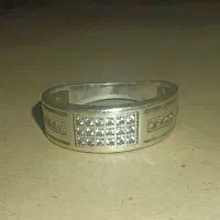حلقه نقره عیار925  نگین ها برلیان