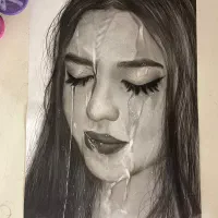 نقاشی چهره سیاه قلم|تابلو، نقاشی، عکس|اصفهان, دارک|دیوار