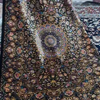 فرش دستباف 26 رنگ تمام ابریشم لچک ترنج قم