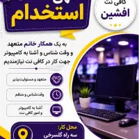 همکار خانم در کافی نت