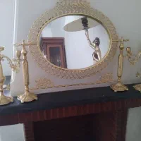اینه شمعدان برنز