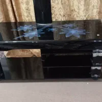 زیر تلوزیون شیشه ای مشکی