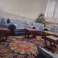 دودست مبل چرم بسیار خوشرنگ