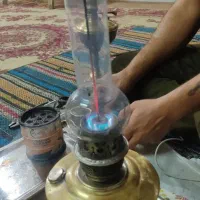 سه عدد لمپادوتاابیسوز برنجی ویک عدد استیل زرد