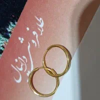 گوشواره طلای حلقه ای ۱۸عیار با فاکتور جعبه نو