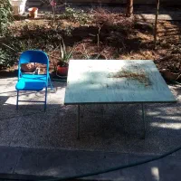 میز تاشو ارج و صندلی تاشو ارج