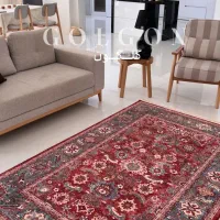 قالی شرابی رنگ ابریشمی|فرش|تهران, هروی|دیوار