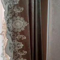 پرده پذیرایی با پشت پرده و کتیبه|پرده، رانر، رومیزی|تهران, دریان‌نو|دیوار