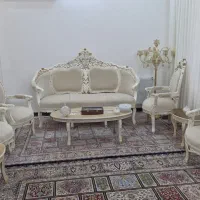 مبلمان سلطنتی چوب گردو قدیمی تازه بازسازی شده