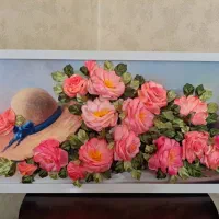 تابلو روبان دوزی